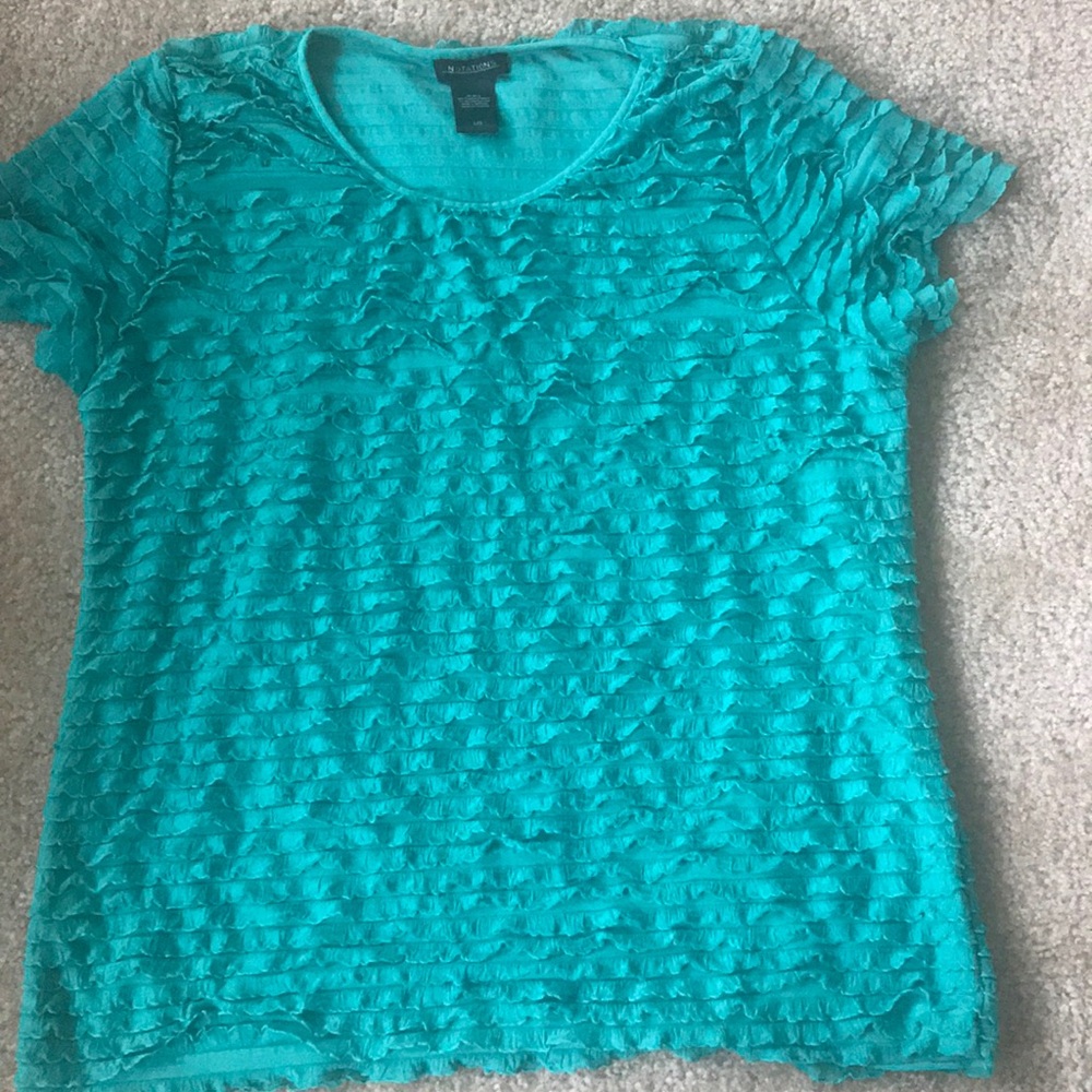 🔥🔥Green Ruffle Top🔥🔥